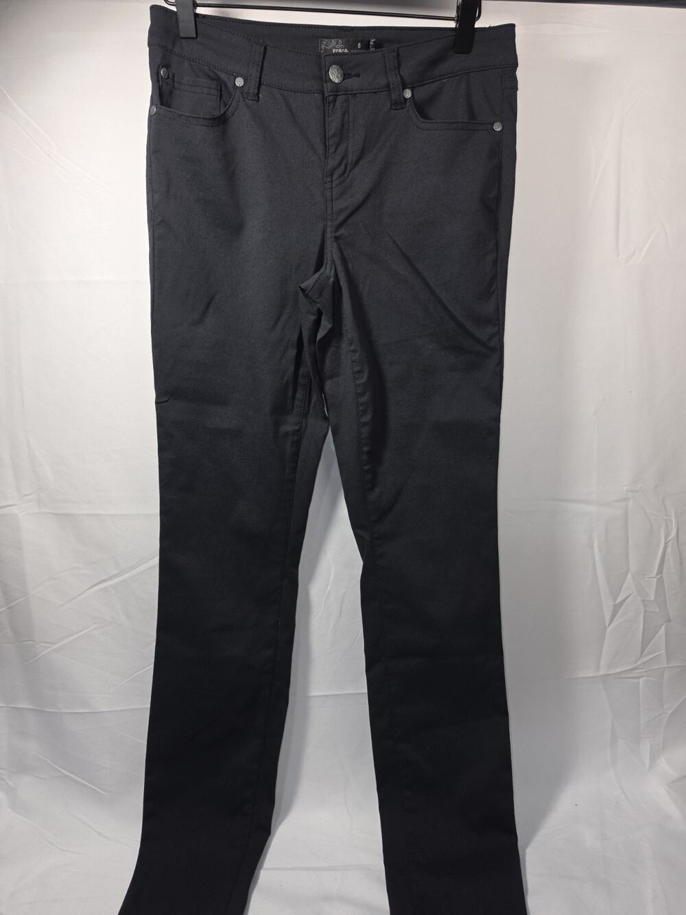 Prana Oday Women’s Jeans Size 6 Black Excellent EUC B7 organic cotton blend